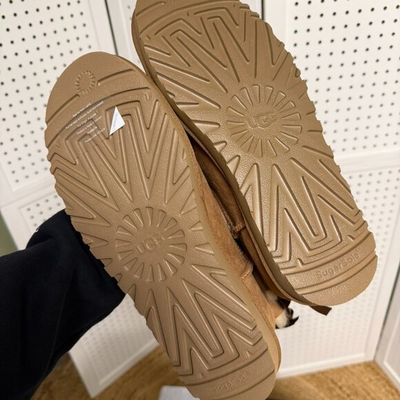 UGG Bailey Boot II Tall Womens 11 Chestnut Triple Brown Satin Bow Warm Plush - Picture 10 of 11